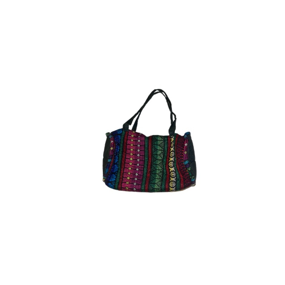 Handmade Boho Multicoloured Tribal Print Mini Duffle Bag